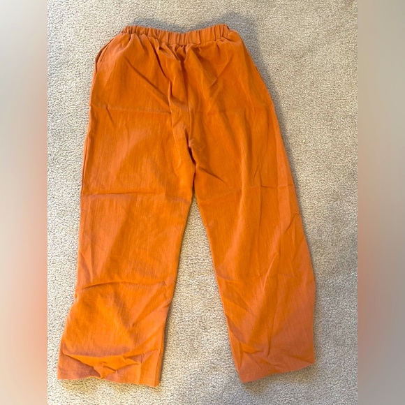 wide leg casual pants - S, burnt orange - Picture 2 of 2